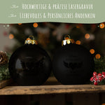 Gravierte Weihnachtskugel - Flügelherz