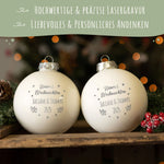 Gravierte Weihnachtskugel - Unser erstes Weihnachten für Paare