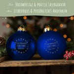Gravierte Weihnachtskugel mit Wunschtext