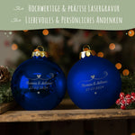 Gravierte Weihnachtskugel - Paar verliebt