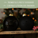 Gravierte Weihnachtskugel - Paar verliebt