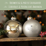 Gravierte Weihnachtskugel - Paar verliebt