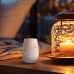Deko Windlicht aus Glas mit Gravur - Pusteblumen - Personalisiert mit Namen & Datum