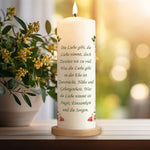 Große Kerze "Floral White" - Hochzeitskerze mit Namen, Datum & Wunschtext