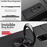 NALIA Ringhülle für Samsung Galaxy S9 – Ring-Ständer 360° & für Magnet-Halter – GRIP360 (Mattiertes Silikon Case) – Marke aus Berlin