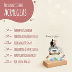 Hochzeitsauto auf Acrylglas - Personalisiertes Geldgeschenk zur Hochzeit