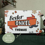 DIY Bierkasten Banderole mit 24 Deckelaufklebern - Bester Onkel
