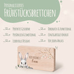 Frühstücksbrettchen mit Druck & Name zu Ostern
