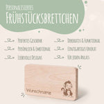 Frühstücksbrettchen für Kinder im " Affen" Design mit Wunschname