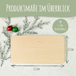 Frühstücksbrettchen zu Weihnachten - Festvorbereitung - personalisiert mit Name