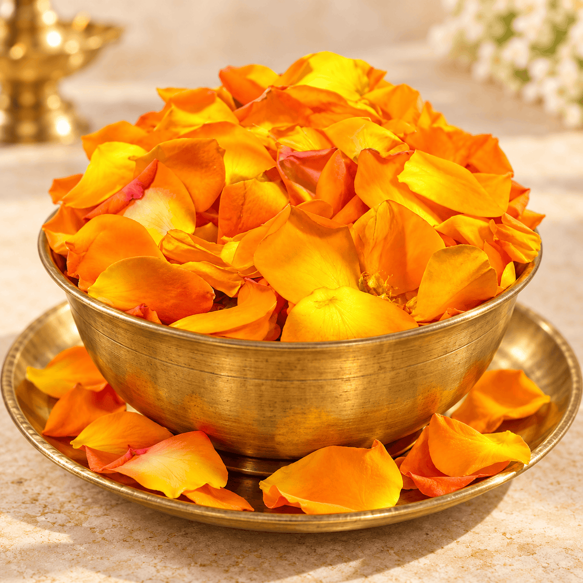 Button Rose Orange Petals Namma Markt