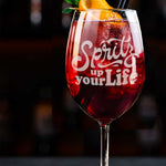 Stölzle Lausitz Weinglas mit Gravur - "Spritz up your Life"