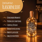 Flaschenlicht mit LED-Lichterkette und Gravur "Love you always"