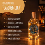 Flaschenlicht mit LED-Lichterkette im Halloween Werwolf V1 UV Design