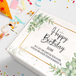 Personalisierte DIY Geschenkbox - Eukalyptus mit Wunschtext
