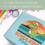Personalisierte Geschenkbox - Schulkind Dino - Einschulung