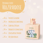 Spardose aus Holz - Tiergruppe Safari