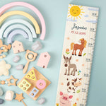 Messlatte mit Namen für Kinder im Bauernhof Design