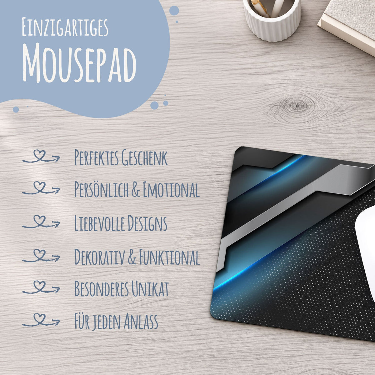 Bedrucktes Mousepad im Metall Design