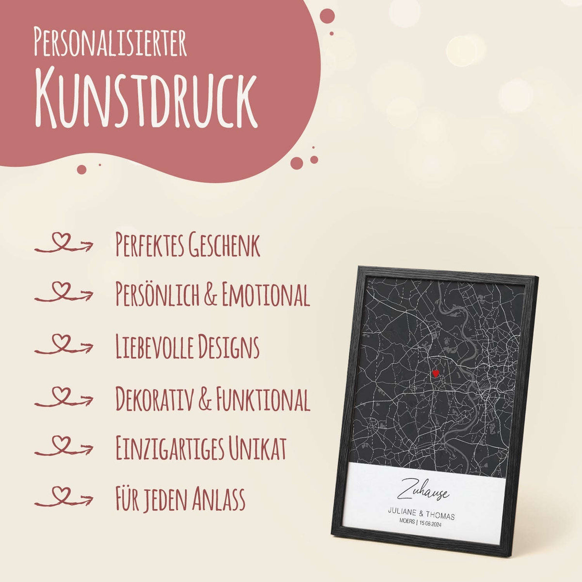 Personalisiertes Poster - Zuhause - Personalisiertes Geschenk Namma Markt
