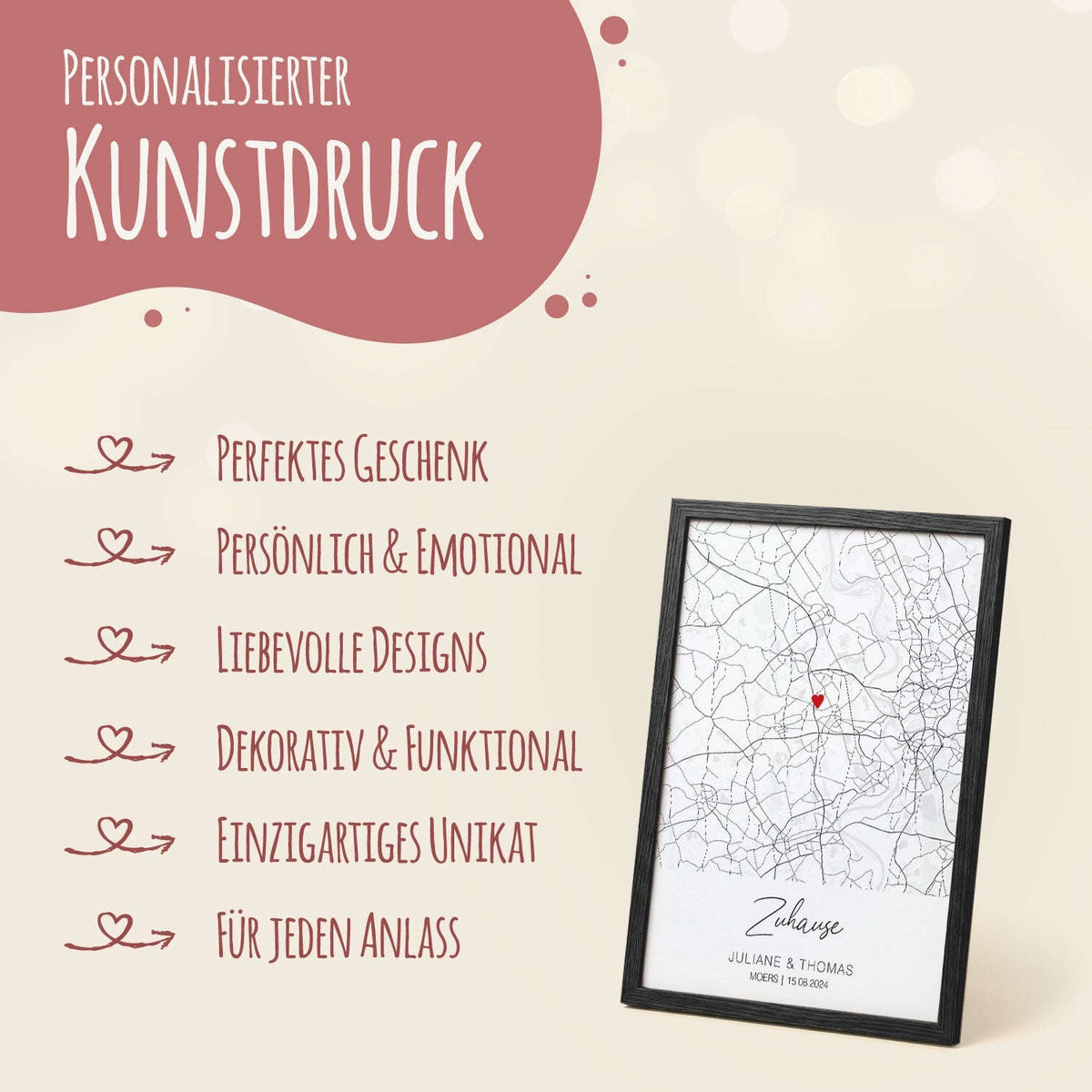 Personalisiertes Poster - Zuhause - Personalisiertes Geschenk Namma Markt