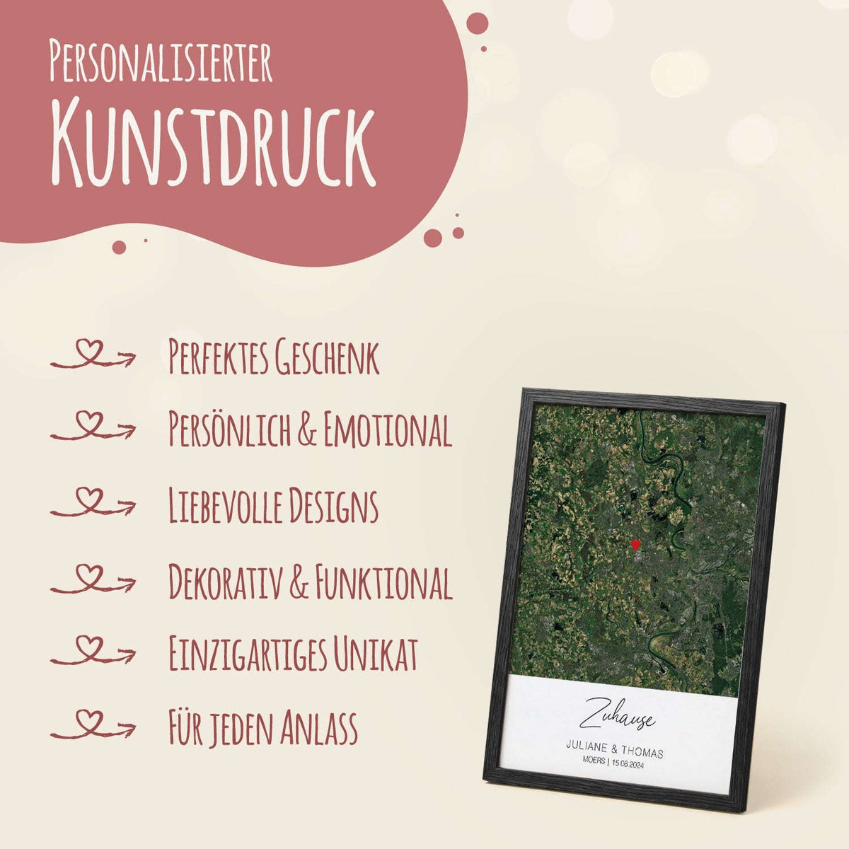 Personalisiertes Poster - Zuhause - Personalisiertes Geschenk Namma Markt