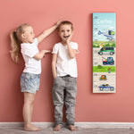 Messlatte mit Namen für Kinder im Polizei Design