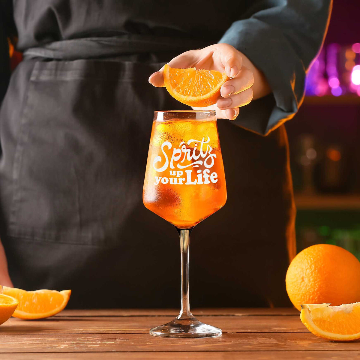 Stölzle Lausitz Weinglas mit Gravur - "Spritz up your Life"