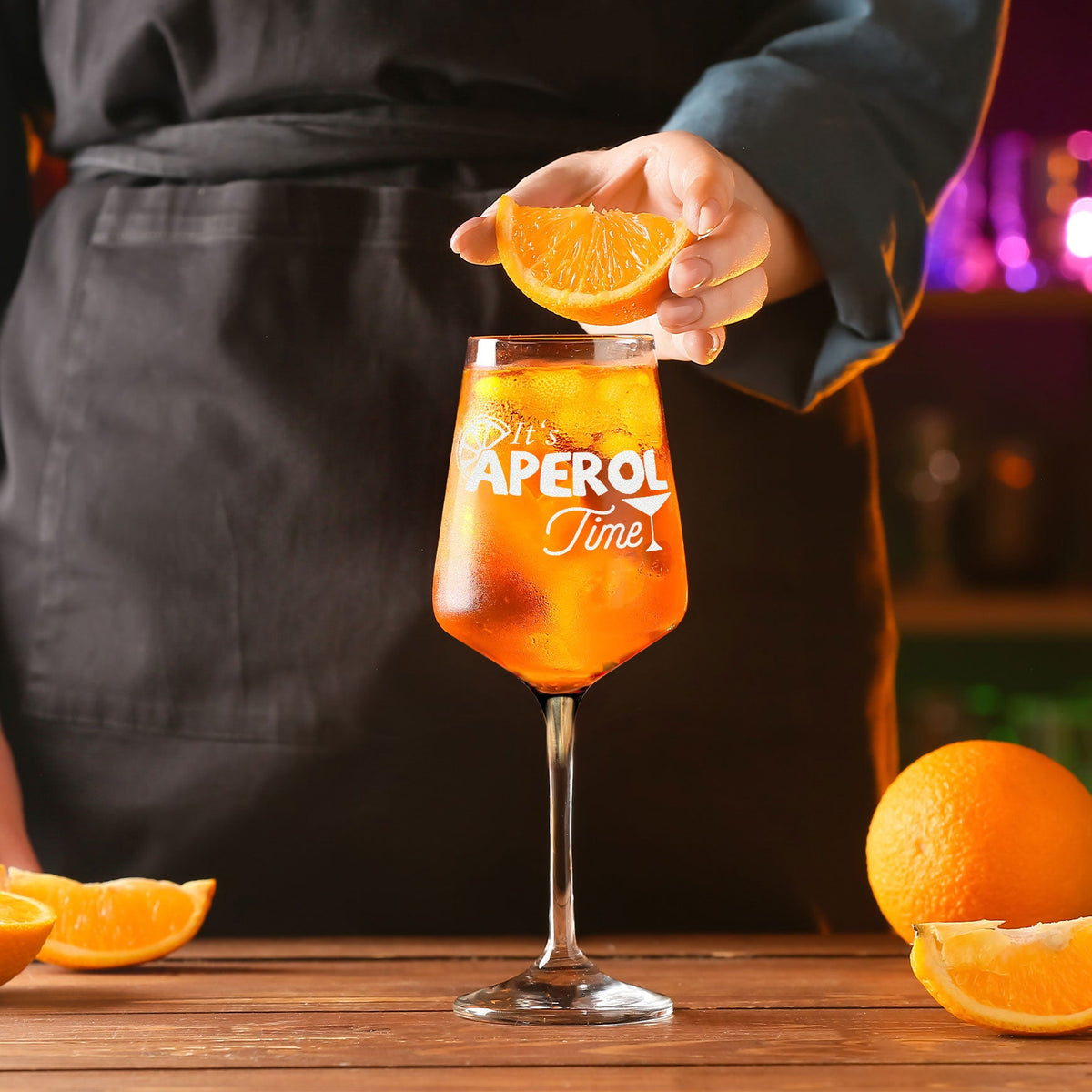 Stölzle Lausitz Weinglas mit Gravur "It's Aperol Time" Design