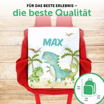 Bedruckter Rucksack für Kinder - Dino mit Name