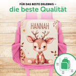 Bedruckter Rucksack für Kinder - Waldtiere mit Name