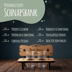 Gravierte Schnapsbank mit Name im Beste Mama Design + 2 Schnapsgläser