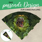Bedruckte Schultüte mit Namen - T-Rex