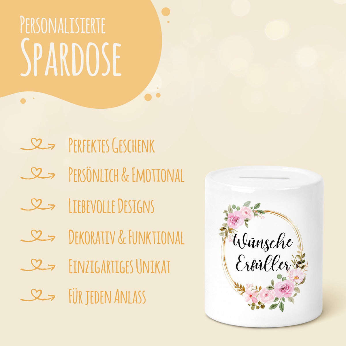 Spardose aus Keramik - Wünsche Erfüller