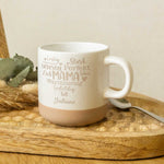 Gravierte Steingut Tasse - Mama Collage