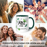 Bedruckte Tasse mit Spruch - Abi - Personalisiert mit Namen