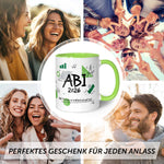 Bedruckte Tasse mit Spruch - Abi - Personalisiert mit Namen