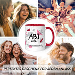 Bedruckte Tasse mit Spruch - Abi - Personalisiert mit Namen