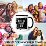 Bedruckte Tasse mit Spruch Bevor du Fragst: Nein