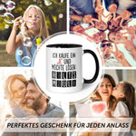 Bedruckte Tasse mit Spruch - Ich kaufe ein A