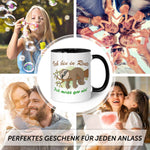 Bedruckte Tasse Faultier in Rente