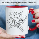 Bedruckte Tasse - Hände halten Papa Opa - Geschenk zum Vatertag