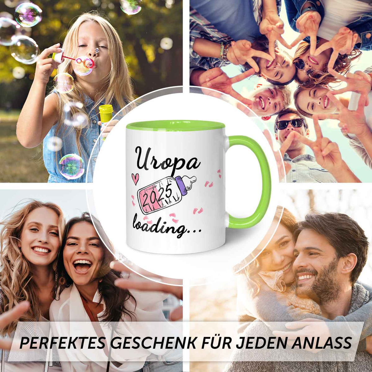 Bedruckte Tasse mit Spruch - Baby Loading in versch. Varianten