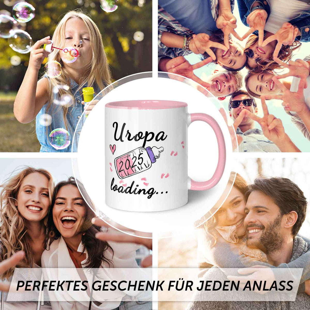 Bedruckte Tasse mit Spruch - Baby Loading in versch. Varianten
