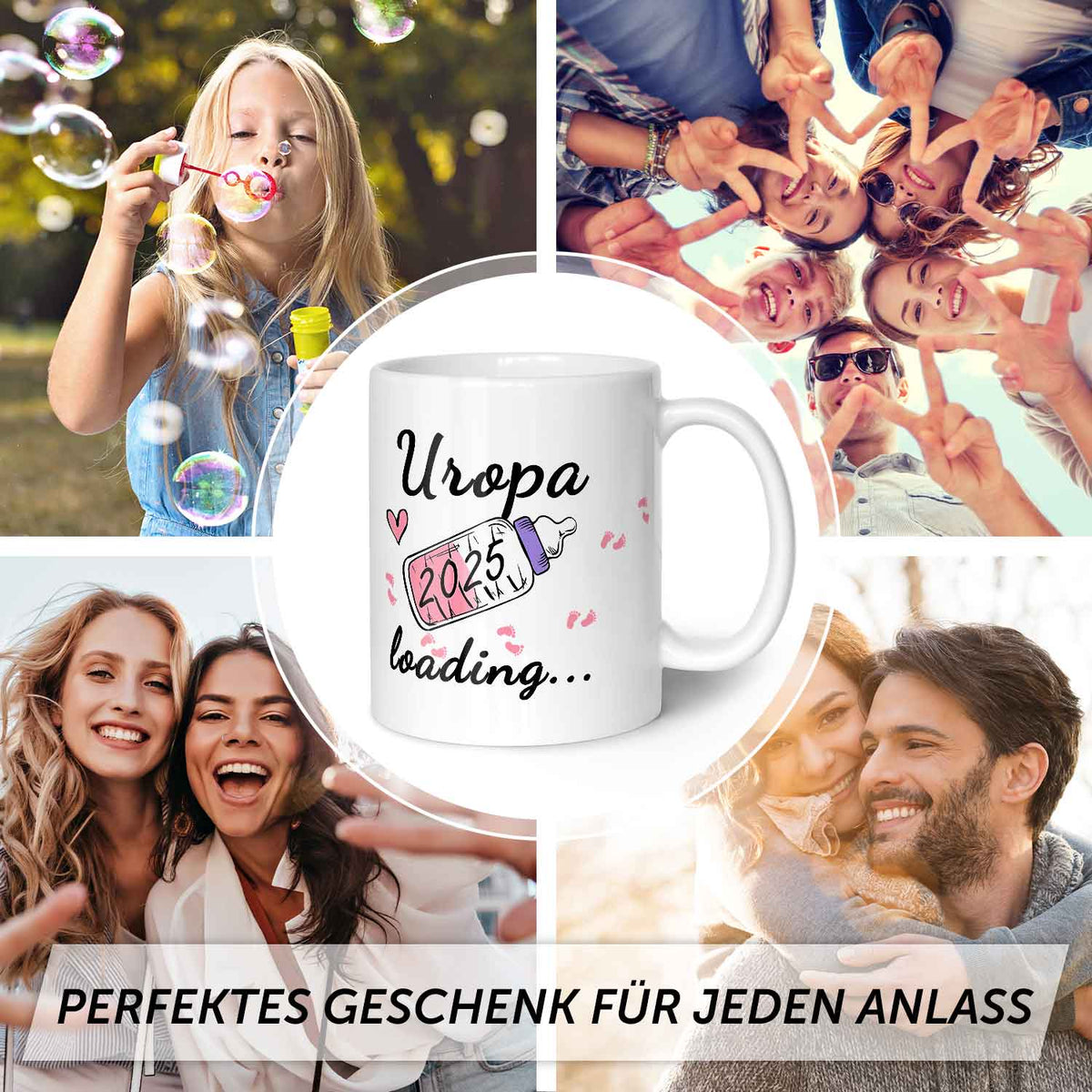 Bedruckte Tasse mit Spruch - Baby Loading in versch. Varianten