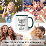 Bedruckte Tasse mit Spruch Rentner/Rentnerin