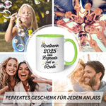 Bedruckte Tasse mit Spruch Rentner/Rentnerin