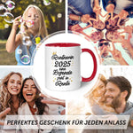 Bedruckte Tasse mit Spruch Rentner/Rentnerin