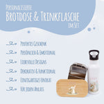 Bedruckte Brotdose & Trinkflasche im Set - Hase