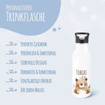 Bedruckte Trinkflasche aus Edelstahl - Waldfreunde V2